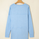  Kahlani Terry Raw Hem Long Sleeve Top
