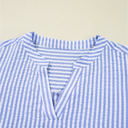  Kaia Stripe Bracelet Sleeve Tiered Dress with Pockets