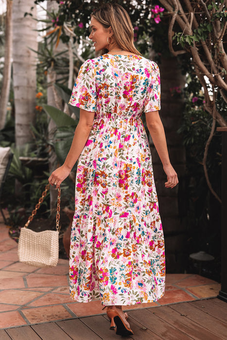 Kaitlyn Floral Short Sleeve Maxi Dress