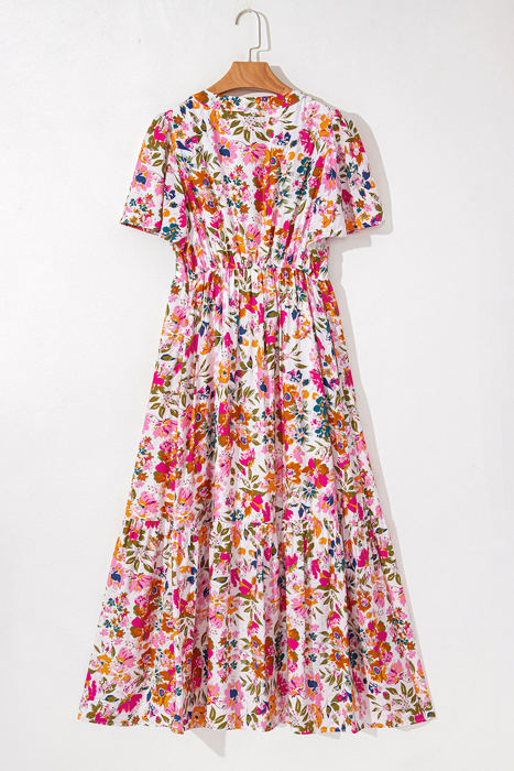 Kaitlyn Floral Short Sleeve Maxi Dress