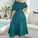 Kali Plus Size Frilled U Neck Midi Dress