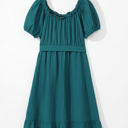  Kali Plus Size Frilled U Neck Midi Dress