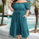 Skobeloff XXXXL Kali Plus Size Frilled U Neck Midi Dress