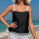  Kaliyah Striped Patchwork Tankini Set