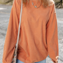  Kamryn Ribbed Corduroy Oversized Sweatshirt