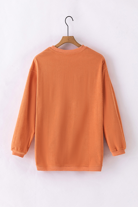 Kamryn Ribbed Corduroy Oversized Sweatshirt
