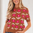  Karla Short Puff Sleeve Sweater