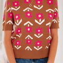  Karla Short Puff Sleeve Sweater