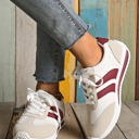 Maroon Size 8.5 Karter Breathable Lace-up Sneakers