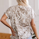  Karter Floral V Neck Short Sleeve Loose Fit Blouse