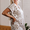  Karter Floral V Neck Short Sleeve Loose Fit Blouse