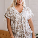  Karter Floral V Neck Short Sleeve Loose Fit Blouse