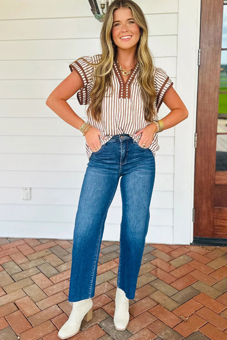 Karter Ruffled Short Sleeve Blouse