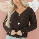  Kassidy Heart Metal Cardigan Sweater
