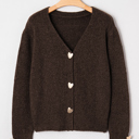  Kassidy Heart Metal Cardigan Sweater