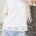  Kataleya Crochet Lace Short Sleeve Blouse