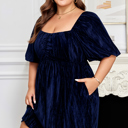  Kataleya Short Puff Sleeve PLUS Dress