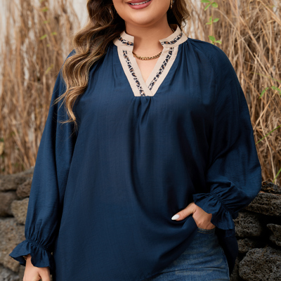 Katelyn Long Flounce Sleeve PLUS Blouse