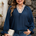  Katelyn Long Flounce Sleeve PLUS Blouse