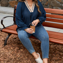  Katelyn Long Flounce Sleeve PLUS Blouse