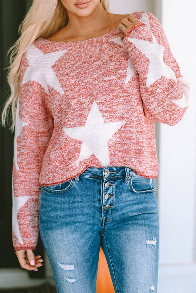 Katharine Star Spangled Casual Knit Sweater