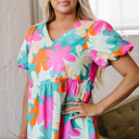  Kathryn Bubble Sleeve Peplum Blouse