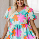  Kathryn Bubble Sleeve Peplum Blouse