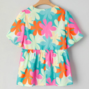  Kathryn Bubble Sleeve Peplum Blouse