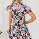  Kathryn Embellished Tiered Mini Dress