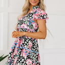  Kathryn Embellished Tiered Mini Dress