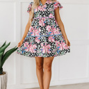  Kathryn Embellished Tiered Mini Dress