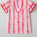  Kaya Ric-rac Trim Ruffled Sleeve Blouse
