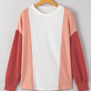  Kayla Color Block Corded Long Sleeve Top