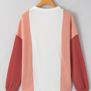  Kayla Color Block Corded Long Sleeve Top