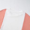  Kayla Color Block Corded Long Sleeve Top