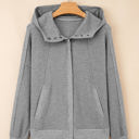  Kayla Waffle Zip Up Hooded Jacket