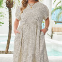  Kaylani Plus Size Leopard Print Flared Dress
