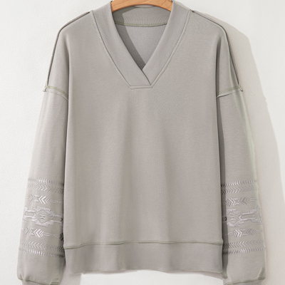 Kaylee aztec Embroidered Western Sweatshirt