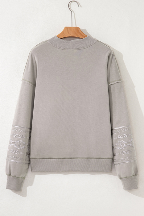 Kaylee aztec Embroidered Western Sweatshirt