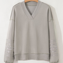 Parchment Large Kaylee aztec Embroidered Western Sweatshirt