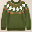  Kaylee Halloween Ghost Pattern Sweater