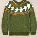  Kaylee Halloween Ghost Pattern Sweater