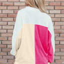  Kehlani Ribbed Collared Oversized Sweatshirt