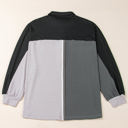  Kehlani Ribbed Collared Oversized Sweatshirt