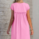  Keily Frilled Trim Loose Fit Mini Dress