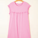  Keily Frilled Trim Loose Fit Mini Dress