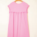  Keily Frilled Trim Loose Fit Mini Dress
