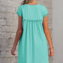  Keily Frilled Trim Loose Fit Mini Dress