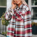  Keily Plaid Pocketed Shacket