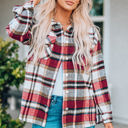  Keily Plaid Pocketed Shacket